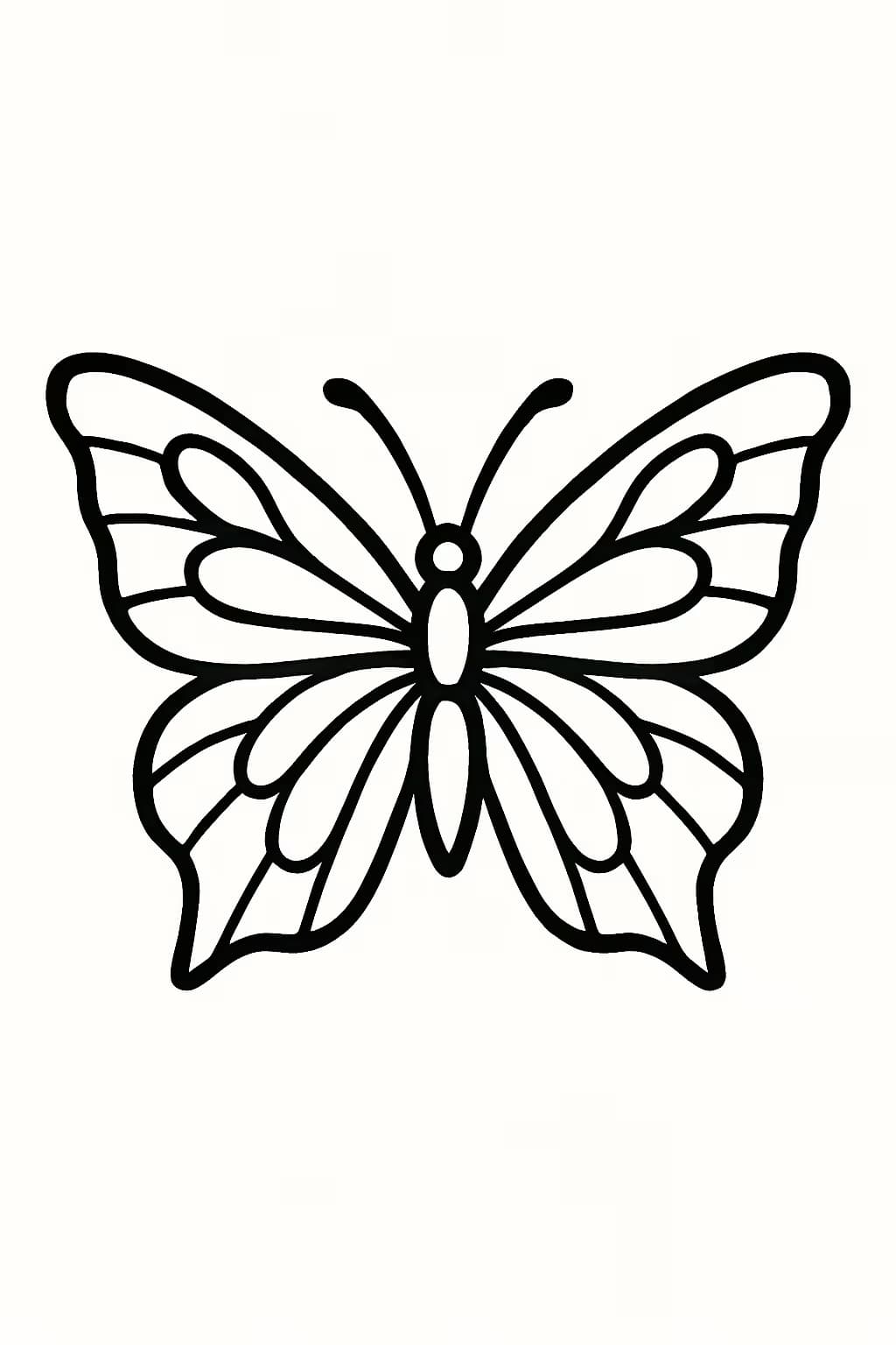 Tatuaje de mariposa clásico con estilo básico