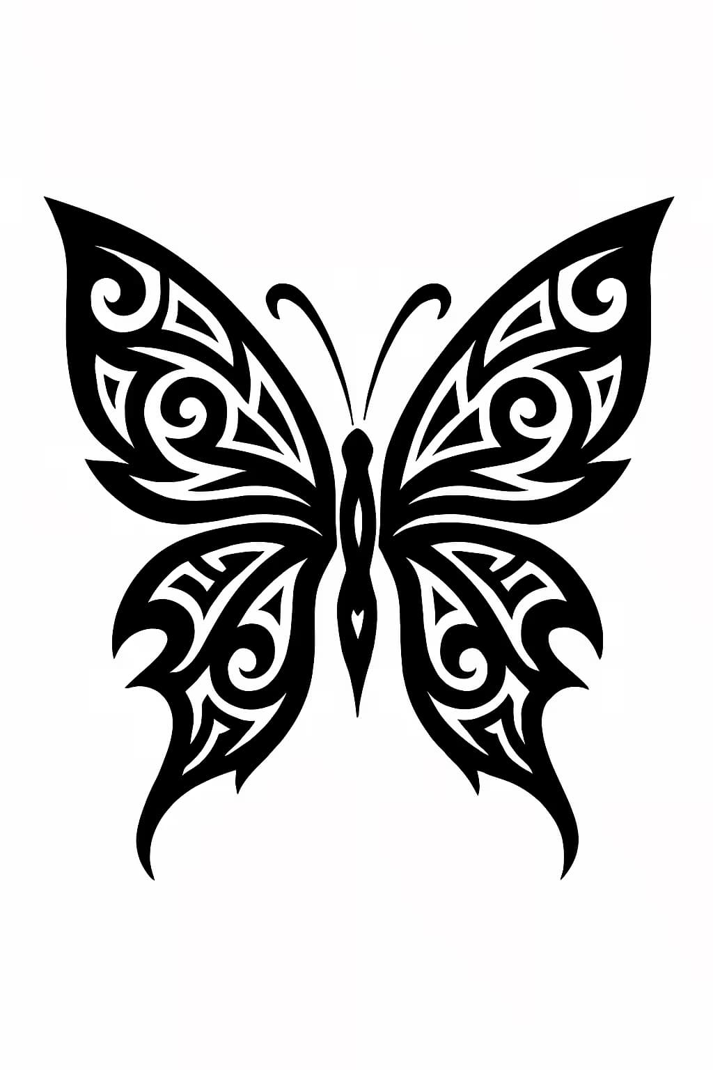 Tatuaje de mariposa tribal: diseño simbólico y audaz
