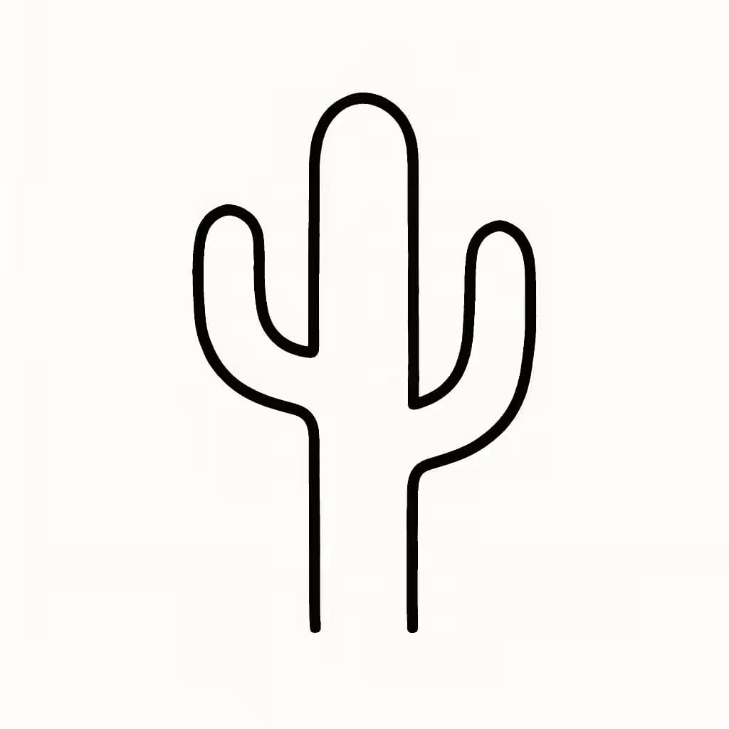 Tatuaje de cactus minimalista: simpleza y elegancia