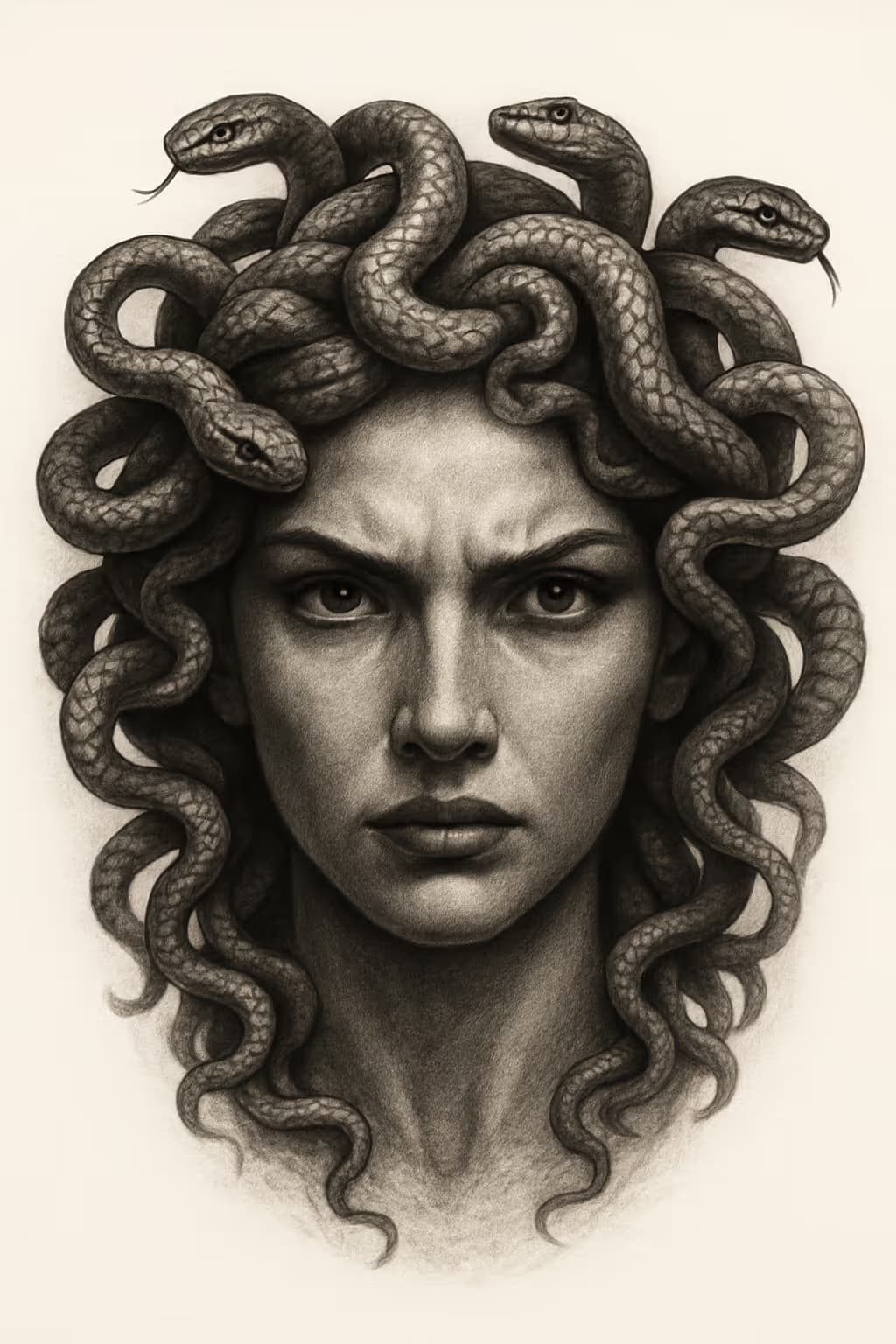 Medusa tattoo realista: mirada intensa y arte único