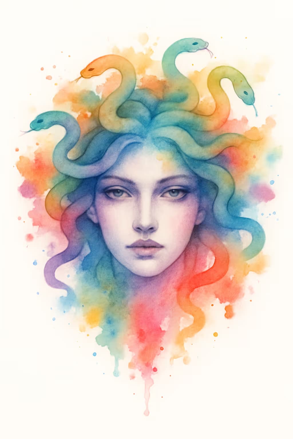 Medusa Tattoo Acuarela: Diseño artístico y vibrante