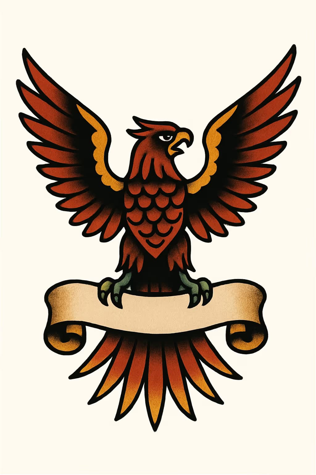 鳳凰紋身:美式傳統經典設計與重生象徵