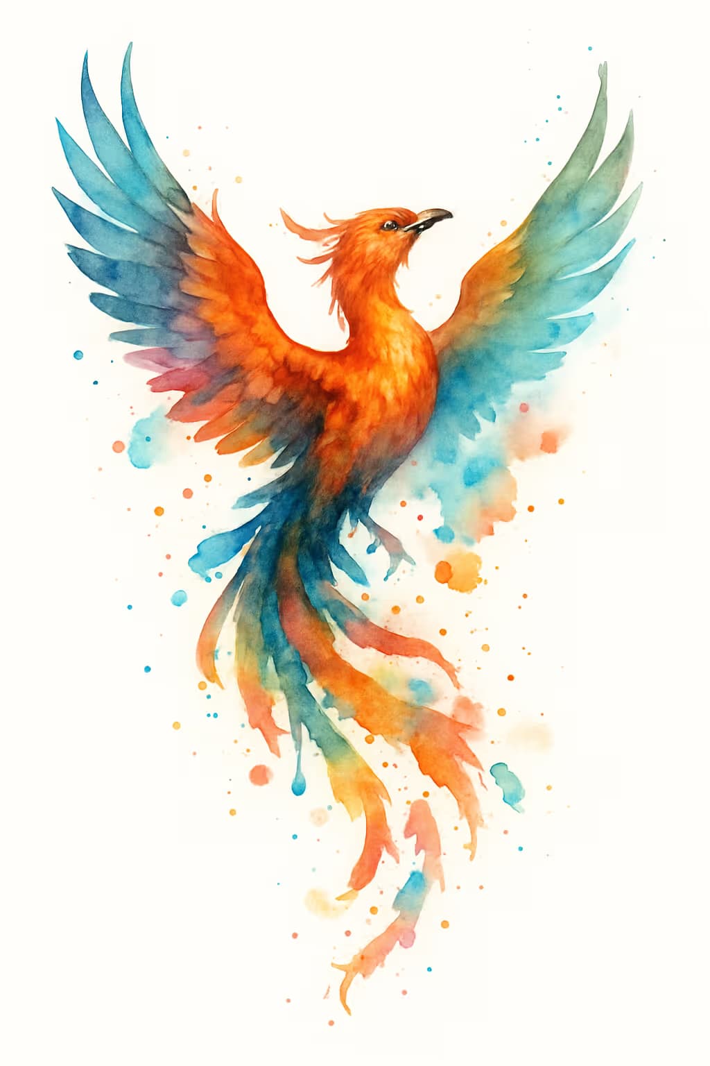 鳳凰紋身水彩設計 | 熱情飛舞的藝術紋身