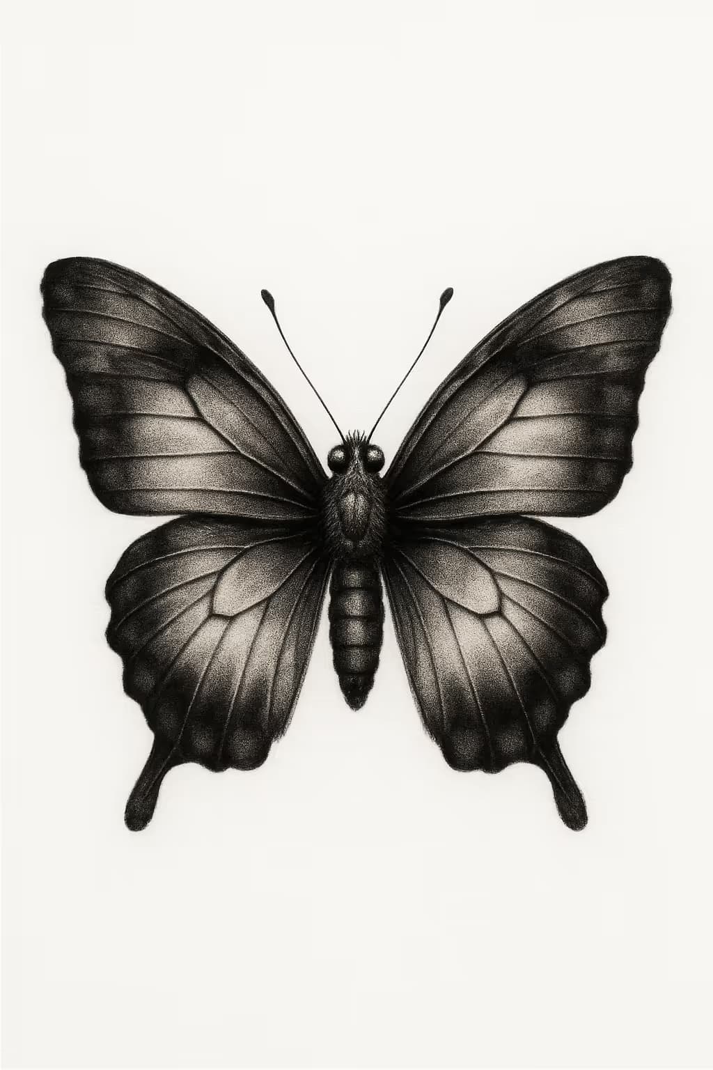 Tatuaje de mariposa realista en primer plano