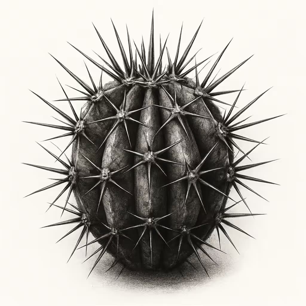 Tatuaje de cactus realista: detalle y naturaleza resistente